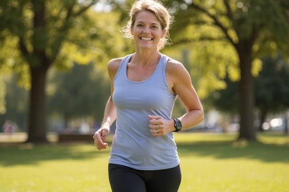 Glückliche Frau beim Sport